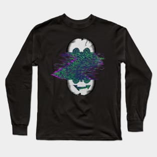 Crazy Glitch Skull - V.one Long Sleeve T-Shirt